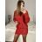 Übergroßes Kleid mit langen Ärmeln für Damen in Übergröße (XL/2XL/3XL, EINHEITSGRÖSSE) ITALIAN FASHION IMC23024 S/M dunkelblau