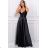 Damen Plus Size (42-46) langes elegantes ärmelloses Partykleid POLISH FASHION PMLBC23265-10 schwarz 38