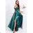 Damen Plus Size (42-46) langes elegantes ärmelloses Partykleid POLISH FASHION PMLBC23265-10 grün 42
