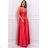 Damen Plus Size (42-46) langes elegantes ärmelloses Partykleid POLISH FASHION PMLBC23265-10 rot 40