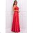Damen Plus Size (42-46) langes elegantes ärmelloses Partykleid POLISH FASHION PMLBC23265-10 rot 40