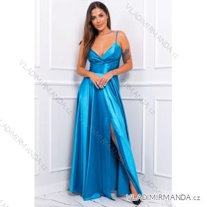 Damen Plus Size (42-46) langes elegantes ärmelloses Partykleid POLISH FASHION PMLBC23265-10