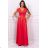 Langes elegantes ärmelloses Kleid für Damen, Übergröße (36-52) POLISH FASHION PMLBF24GALA3 rot 42