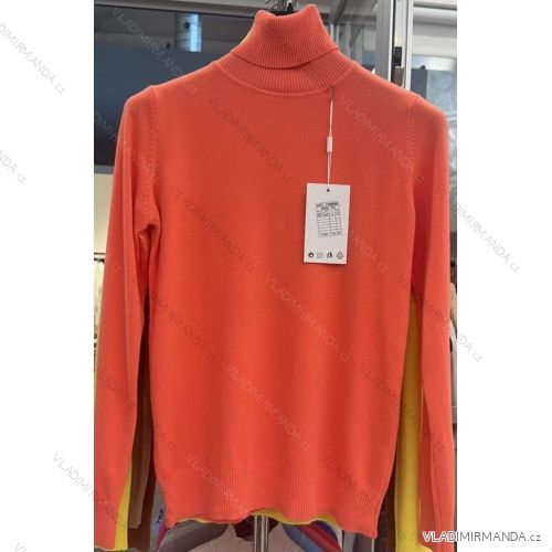 Langärmliger gestrickter Rollkragenpullover für Damen (Einheitsgröße S/M) ITALIAN FASHION IMHMS23094