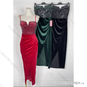 Elegantes Sommerkleid mit glitzernden Pailletten für Damen (Einheitsgröße S/M) ITALIAN FASHION IMPBB23O770