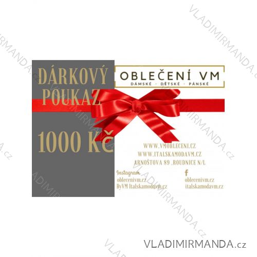 GESCHENKGUTSCHEIN WERT 1000 CZK