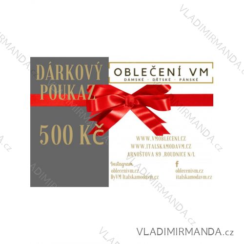 GESCHENKGUTSCHEIN WERT 500 CZK