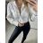 T-Shirt Kurzarm Frauen (UNI S / L) ITALIENISCHE MODE IMK20128 weiß S/M