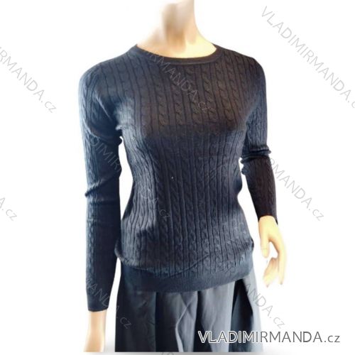 Damen-Strickpullover mit langen Ärmeln (Einheitsgröße S/M) ITALIAN FASHION IMM22FD9073 S/M schwarz