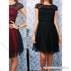 Elegante ärmellose Ballkleid-Spitze (uni s-m) ITALIENISCHE ART UND WEISE IM919919