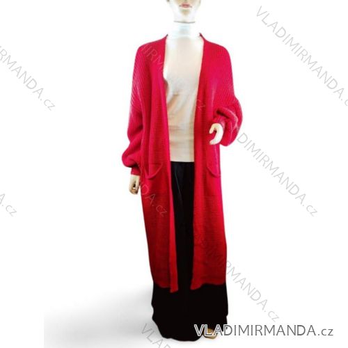 Strickjacke mit langen Ärmeln für Damen (Einheitsgröße S/M) ITALIAN FASHION IMWAD223390 XL/2XL blau
