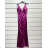 Langarm-Partykleid für Damen (S/M EINHEITSGRÖSSE) ITALIAN FASHION IMPSH235429 rot S / M