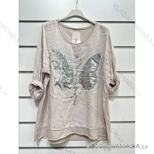 Übergroße 3/4-Langarmtunika für Damen (Einheitsgröße S/M) ITALIAN FASHION IMPSH23XH2331