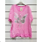 Übergroße 3/4-Langarmtunika für Damen (Einheitsgröße S/M) ITALIAN FASHION IMPSH23XH2331