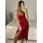 Langes, elegantes, trägerloses Damenkleid (Einheitsgröße S/M) ITALIAN FASHION IMPMD23333 S/M rot