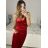 Langes, elegantes, trägerloses Damenkleid (Einheitsgröße S/M) ITALIAN FASHION IMPMD23333 S/M rot