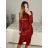 Langes, langärmliges Partykleid für Damen (Einheitsgröße S/M) ITALIAN FASHION IMM23056 S/M Gold