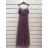 Langes trägerloses Pailletten-Partykleid für Damen (Einheitsgröße S/M) ITALIAN FASHION IMPSH233348 dunkelblau S / M