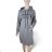 Sweatshirtkleid mit langen Ärmeln und Kapuze für Damen (Einheitsgröße S/M) ITALIAN FASHION IMC22685   grau   L/XL