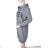 Sweatshirtkleid mit langen Ärmeln und Kapuze für Damen (Einheitsgröße S/M) ITALIAN FASHION IMC22685   grau   L/XL