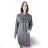 Sweatshirtkleid mit langen Ärmeln und Kapuze für Damen (Einheitsgröße S/M) ITALIAN FASHION IMC22685   grau   L/XL