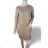 Klassisches warmes Langarmkleid Damen (L / XL ONE SIZE) ITALIAN FASHION IMD211121 S/M braun