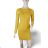 Damen kurzes Abendkleid Langarm (S-XL) MB21 IM619052 S/M hořčicová