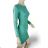 Damen kurzes Abendkleid Langarm (S-XL) MB21 IM619052 S/M hořčicová
