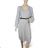 Damen-Strickkleid mit Gürtel und langen Ärmeln (Einheitsgröße S/M) ITALIAN FASHION IMM23M5173