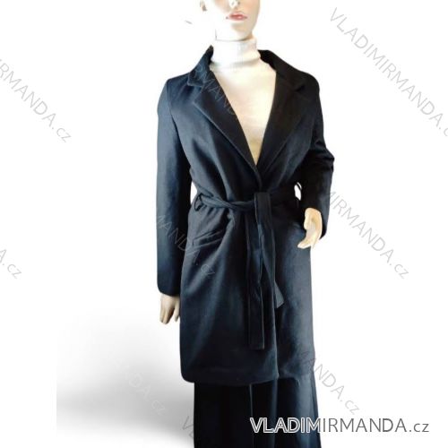 Flauschiger Langarmmantel für Damen in Übergröße (XL/2XL ONE SIZE) ITALIAN FASHION IMC23303 2XL schwarz