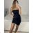 Elegantes Sommerkleid mit glitzernden Pailletten für Damen (Einheitsgröße S/M) ITALIAN FASHION IMPBB23O3837