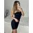 Elegantes Sommerkleid mit glitzernden Pailletten für Damen (Einheitsgröße S/M) ITALIAN FASHION IMPBB23O3837