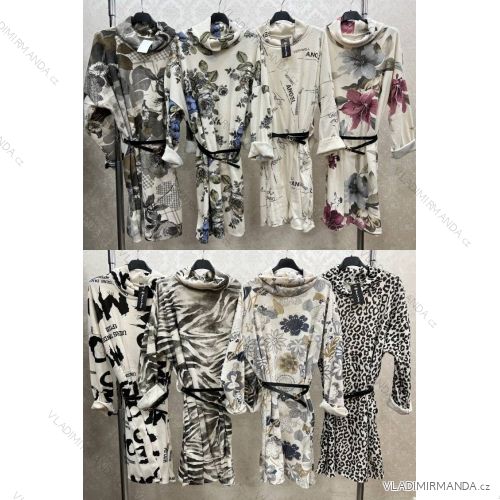 Sommerkleid Langarm geblümte Damen (UNI S / L) ITALIAN FASHION IMK20150