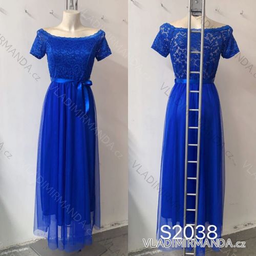 Elegante ärmellose Ballkleid-Spitze (uni s-m) ITALIENISCHE ART UND WEISE IM919919