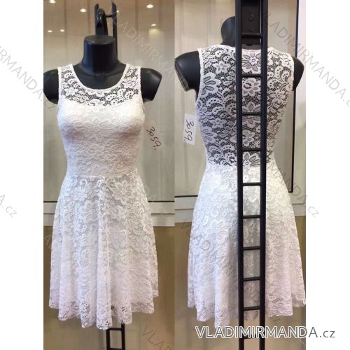 Elegante ärmellose Ballkleid-Spitze (uni s-m) ITALIENISCHE ART UND WEISE IM919919