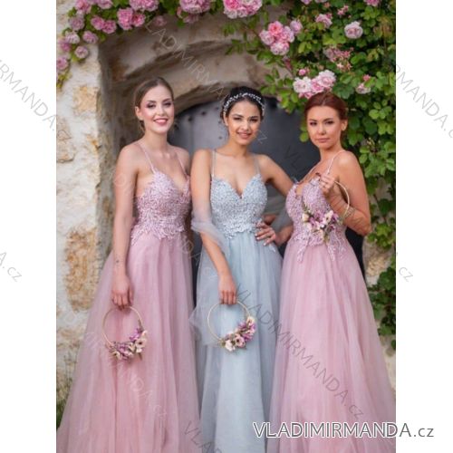 Langes trägerloses Pailletten-Partykleid für Damen (Einheitsgröße S/M) ITALIAN FASHION IMPSH233348