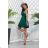 Trägerloses langes Partykleid aus Satin für Damen (34-42) POLISH FASHION PMLEL24NATHALIE dunkelgrün 38