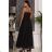 Trägerloses langes Partykleid aus Satin für Damen (34-42) POLISH FASHION PMLEL24NATHALIE schwarz 42