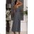 Trägerloses langes Partykleid aus Satin für Damen (34-42) POLISH FASHION PMLEL24NATHALIE grau 42