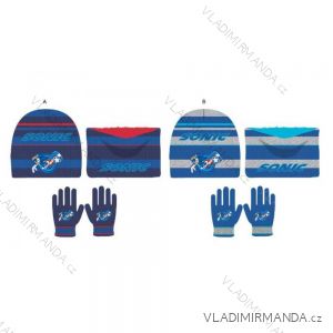 Set aus Winter-Finger-Micky-Maus-Mütze und Handschuhen für Kinder und Jungen (EINHEITSGRÖSSE) SETINO HW4074