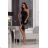 Trägerloses langes Partykleid aus Satin für Damen (34-42) POLISH FASHION PMLEL24NATHALIE schwarz 42