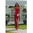 Trägerloses langes Partykleid aus Satin für Damen (34-42) POLISH FASHION PMLEL24NATHALIE rot 40