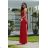 Trägerloses langes Partykleid aus Satin für Damen (34-42) POLISH FASHION PMLEL24NATHALIE rot 40