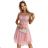 522-1 CATERINA Feminines Kleid mit Guipure und zartem Tüll – Puderrosa