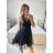 Trägerloses kurzes Partykleid für Damen (Einheitsgröße S/M) ITALIAN FASHION IMPSH23C662 dunkelgrün S / M