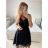 Ärmelloses kurzes Partykleid für Damen (S/M EINHEITSGRÖSSE) ITALIAN FASHION IMPSH23C662 S/M altrosa