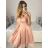 Ärmelloses kurzes Partykleid für Damen (S/M EINHEITSGRÖSSE) ITALIAN FASHION IMPSH23C662 S/M altrosa