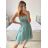 Trägerloses kurzes Partykleid für Damen (Einheitsgröße S/M) ITALIAN FASHION IMPSH23C662 dunkelgrün S / M