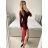 Šaty letní na ramínka dámské (S/M ONE SIZE) ITALSKÁ MÓDA IMPBB22B21841 S/M rot