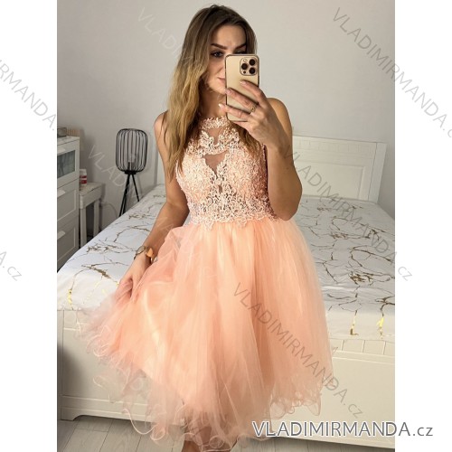 Elegantes Damen Ballkleid (uni sl) ITALIENISCHE MODA IMM2219810 -   pink,   S/M